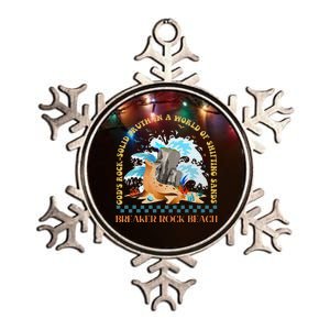 Gods Rocksolid Breaker Rock Beach Vbs 2024 Christian Metallic Star Ornament