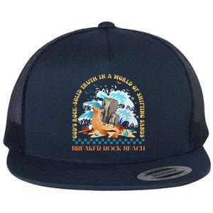 Gods Rocksolid Breaker Rock Beach Vbs 2024 Christian Flat Bill Trucker Hat