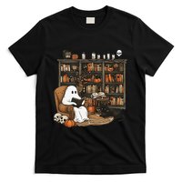 Ghost Reading Books Librarian Ghost Halloween T-Shirt