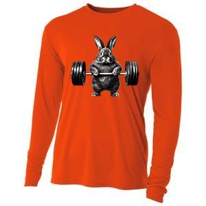 Gym Rabbit Bodybuilder Weight Lifting Rabbit Training Fitness Meaningful Gift Cooling Performance Long Sleeve Crew