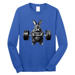 Gym Rabbit Bodybuilder Weight Lifting Rabbit Training Fitness Meaningful Gift Long Sleeve Shirt