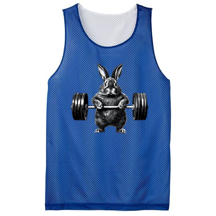 Gym Rabbit Bodybuilder Weight Lifting Rabbit Training Fitness Meaningful Gift Mesh Reversible Basketball Jersey Tank