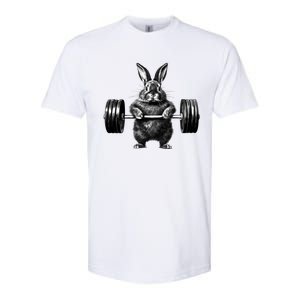 Gym Rabbit Bodybuilder Weight Lifting Rabbit Training Fitness Meaningful Gift Softstyle CVC T-Shirt