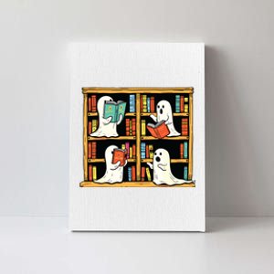 Ghosts Reading Books Teacher Halloween Librarian Boooks Canvas