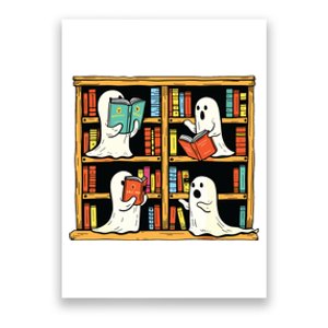 Ghosts Reading Books Teacher Halloween Librarian Boooks Poster