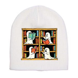 Ghosts Reading Books Teacher Halloween Librarian Boooks Short Acrylic Beanie