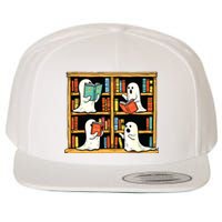 Ghosts Reading Books Teacher Halloween Librarian Boooks Wool Snapback Cap