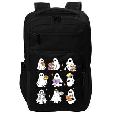 Ghosts Reading Books Teacher Halloween Librarian Boooks Impact Tech Backpack