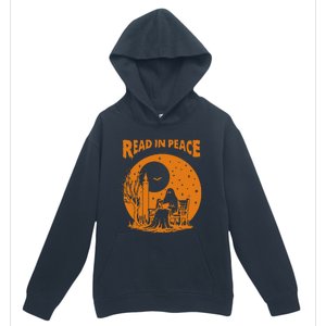 Ghost Reading Book Read In Peace Spooky Teacher Halloween Urban Pullover Hoodie