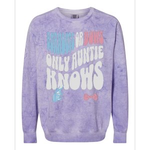 Gender Reveal Burnouts Or Bows New Aunt Colorblast Crewneck Sweatshirt