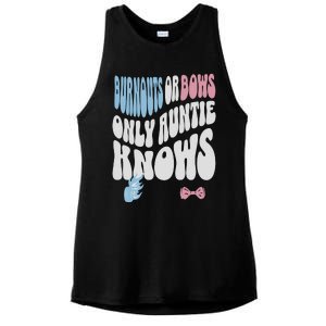 Gender Reveal Burnouts Or Bows New Aunt Ladies PosiCharge Tri-Blend Wicking Tank