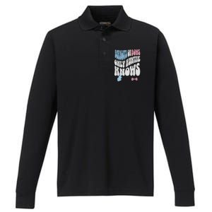 Gender Reveal Burnouts Or Bows New Aunt Performance Long Sleeve Polo