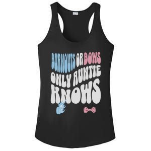 Gender Reveal Burnouts Or Bows New Aunt Ladies PosiCharge Competitor Racerback Tank