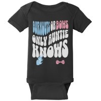 Gender Reveal Burnouts Or Bows New Aunt Baby Bodysuit