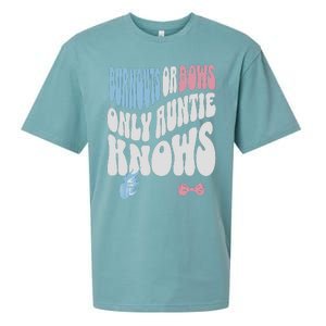 Gender Reveal Burnouts Or Bows New Aunt Sueded Cloud Jersey T-Shirt