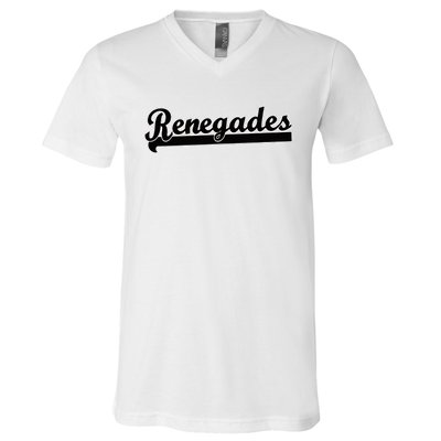 Go Renegades Baseball Football Basketball Soccer Cheer Team V-Neck T-Shirt