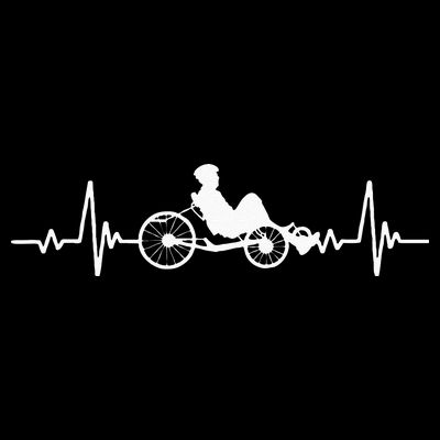 Great Recumbent Bike Heartbeat Design Cycling T-Shirt