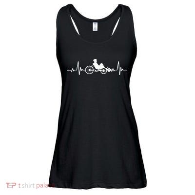 Great Recumbent Bike Heartbeat Design Cycling Ladies Essential Flowy Tank