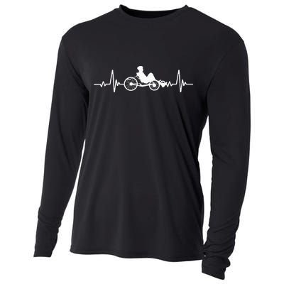 Great Recumbent Bike Heartbeat Design Cycling Cooling Performance Long Sleeve Crew