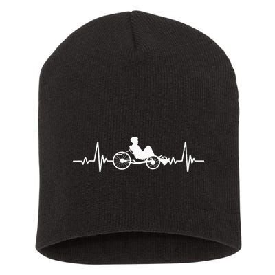 Great Recumbent Bike Heartbeat Design Cycling Short Acrylic Beanie