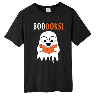 Ghost Reading Books Meaningful Gift Funny Halloween Tall Fusion ChromaSoft Performance T-Shirt