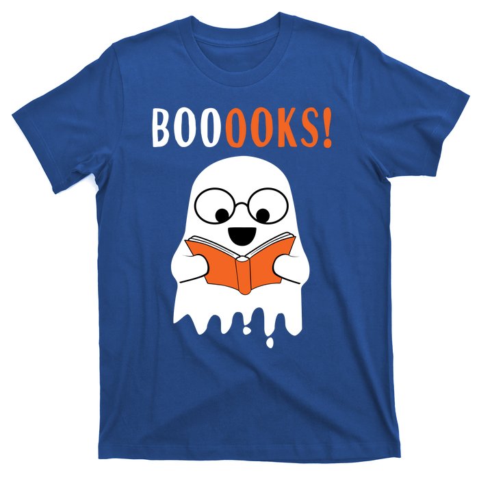 Ghost Reading Books Meaningful Gift Funny Halloween T-Shirt