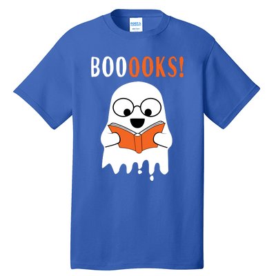 Ghost Reading Books Meaningful Gift Funny Halloween Tall T-Shirt