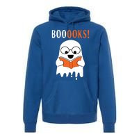 Ghost Reading Books Meaningful Gift Funny Halloween Premium Hoodie