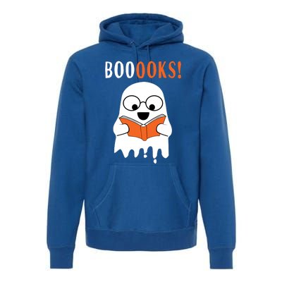 Ghost Reading Books Meaningful Gift Funny Halloween Premium Hoodie