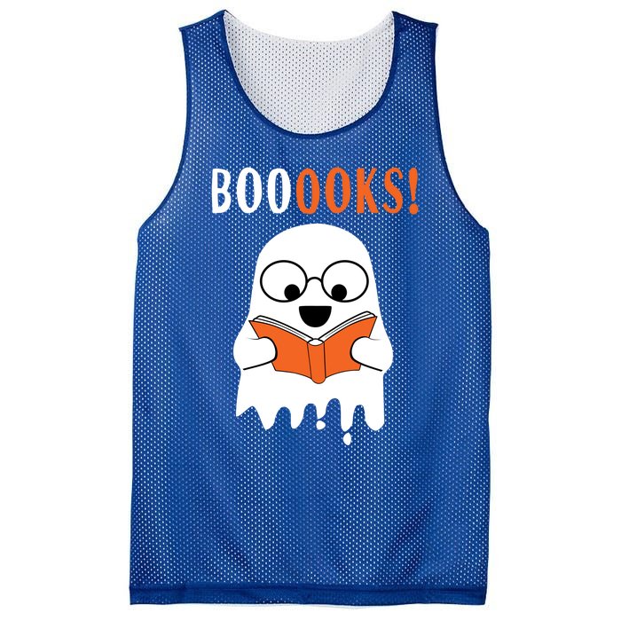 Ghost Reading Books Meaningful Gift Funny Halloween Mesh Reversible Basketball Jersey Tank