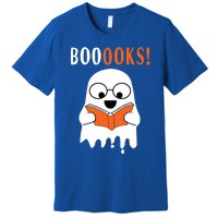 Ghost Reading Books Meaningful Gift Funny Halloween Premium T-Shirt