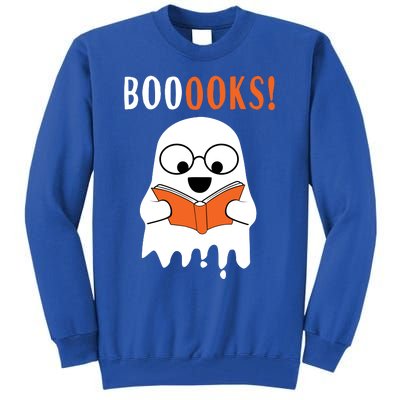 Ghost Reading Books Meaningful Gift Funny Halloween Tall Sweatshirt