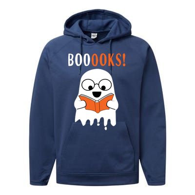 Ghost Reading Books Meaningful Gift Funny Halloween Performance Fleece Hoodie