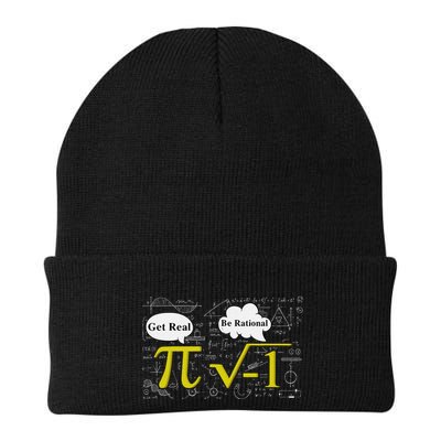 Get Real Be Rational Funny Pi Day Math Teacher Student .Png Knit Cap Winter Beanie
