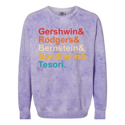 Gershwin& Rodgers& Bernstein& Sondheim& Tesori Retro Colorblast Crewneck Sweatshirt