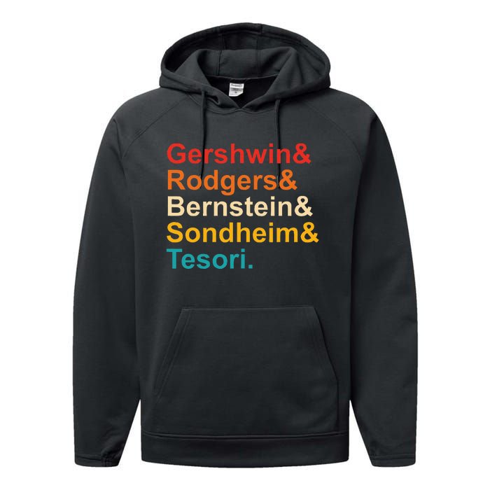 Gershwin& Rodgers& Bernstein& Sondheim& Tesori Retro Performance Fleece Hoodie