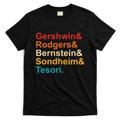 Gershwin& Rodgers& Bernstein& Sondheim& Tesori Retro T-Shirt