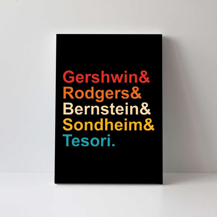 Gershwin& Rodgers& Bernstein& Sondheim& Tesori Retro Canvas