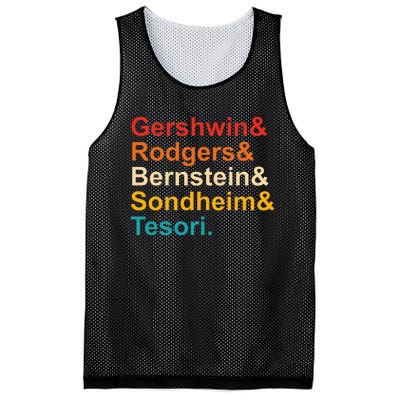 Gershwin& Rodgers& Bernstein& Sondheim& Tesori Retro Mesh Reversible Basketball Jersey Tank