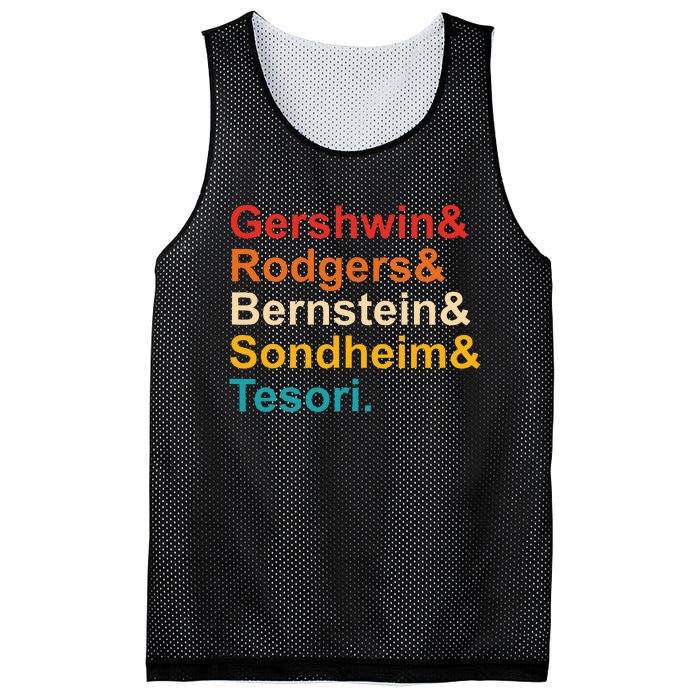 Gershwin& Rodgers& Bernstein& Sondheim& Tesori Retro Mesh Reversible Basketball Jersey Tank