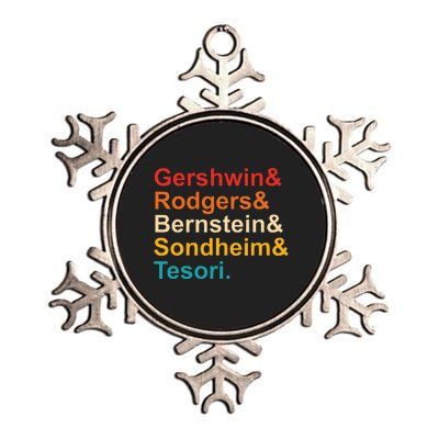 Gershwin& Rodgers& Bernstein& Sondheim& Tesori Retro Metallic Star Ornament