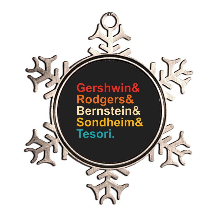 Gershwin& Rodgers& Bernstein& Sondheim& Tesori Retro Metallic Star Ornament