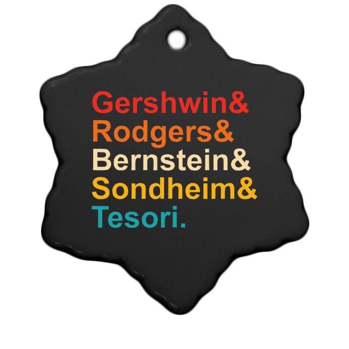 Gershwin& Rodgers& Bernstein& Sondheim& Tesori Retro Ceramic Star Ornament