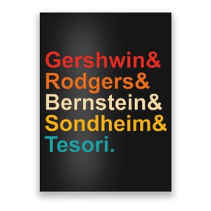 Gershwin& Rodgers& Bernstein& Sondheim& Tesori Retro Poster