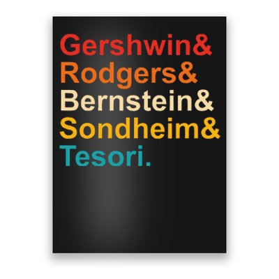 Gershwin& Rodgers& Bernstein& Sondheim& Tesori Retro Poster