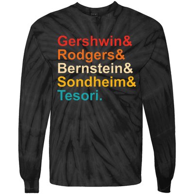 Gershwin& Rodgers& Bernstein& Sondheim& Tesori Retro Tie-Dye Long Sleeve Shirt