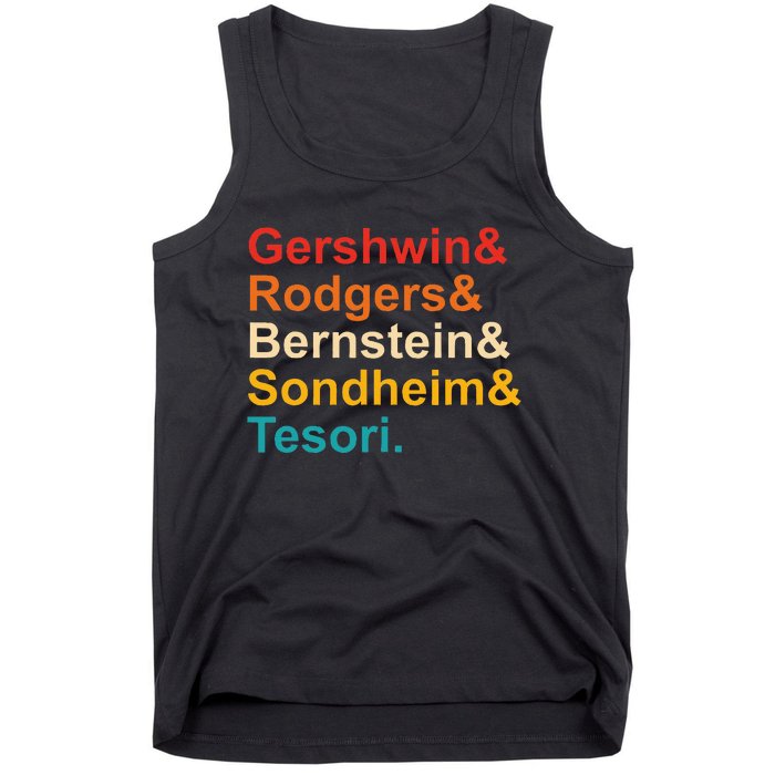 Gershwin& Rodgers& Bernstein& Sondheim& Tesori Retro Tank Top