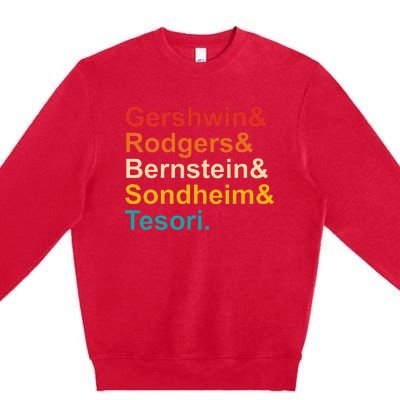 Gershwin& Rodgers& Bernstein& Sondheim& Tesori Retro Premium Crewneck Sweatshirt