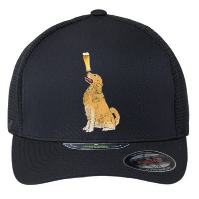 Golden Retriever Beer Lovers Craft Beer Flexfit Unipanel Trucker Cap