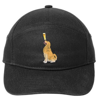 Golden Retriever Beer Lovers Craft Beer 7-Panel Snapback Hat